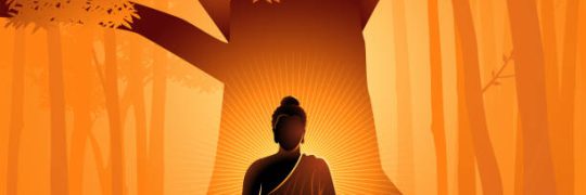 Disillusionment: A Weekend with Dónal Creedon Vector illustration of Siddhartha Gautama enlightened under Bodhi tree, enlightenment of the Buddha under the Bodhi tree
